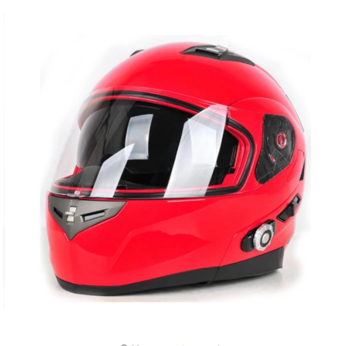

Freedconn Brand BM2-S Motorcycle Helmet Built-in Bluetooth Intercom Helmets Headset Moto Casco Bluetooth Dual Full Face Capacete