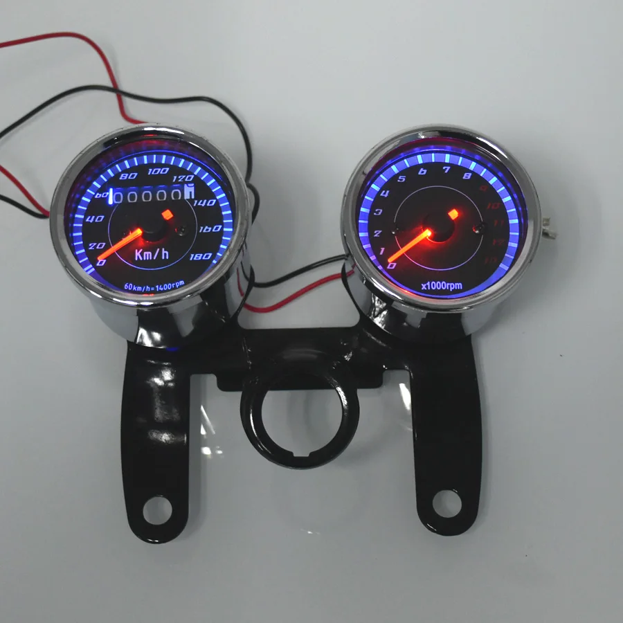 Universal GCD Digital Odometer Speedometer Tachometer Motorcycle MotorBike Hl fu 