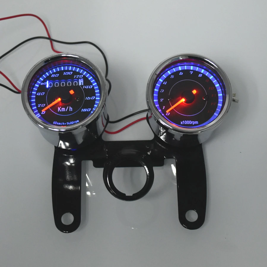 Universal Motorcycle LCD Tachometer Speedometer Odometer Gauge 13000RPM MZ