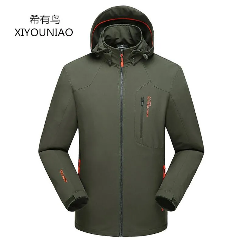 

Spring Autumn Men Light Tactical Softshell Jackets Waterproof Windproof Outdoor Hiking Climbing Camping Fishing Windbreaker 8XL