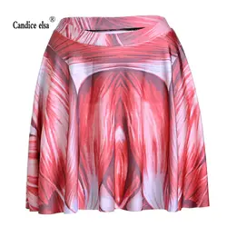 Candice Эльза женские юбки цифровая печать оптом плиссированная юбка мышцы Skt1185