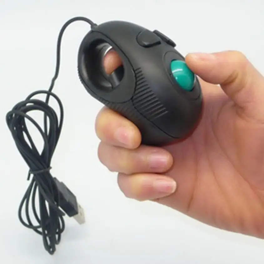 

EC2 MOSUNX Fashion Gaming Mouse Neu Finger HandHeld 4D USB Mini Portable Trackball Mouse PC Laptop Computer Jun6