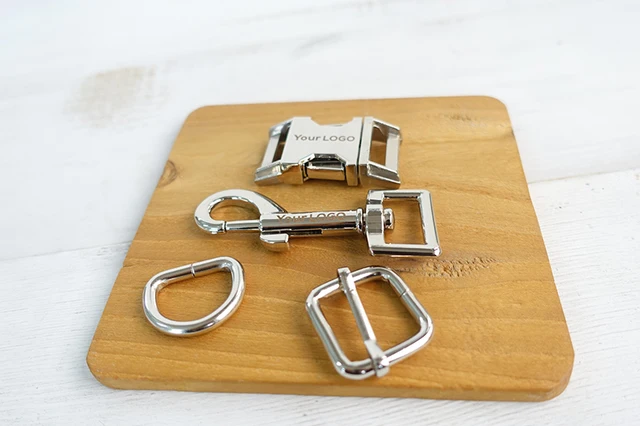 100sets/lot (metal buckle+adjust buckle+D ring+metal dog clasp/set