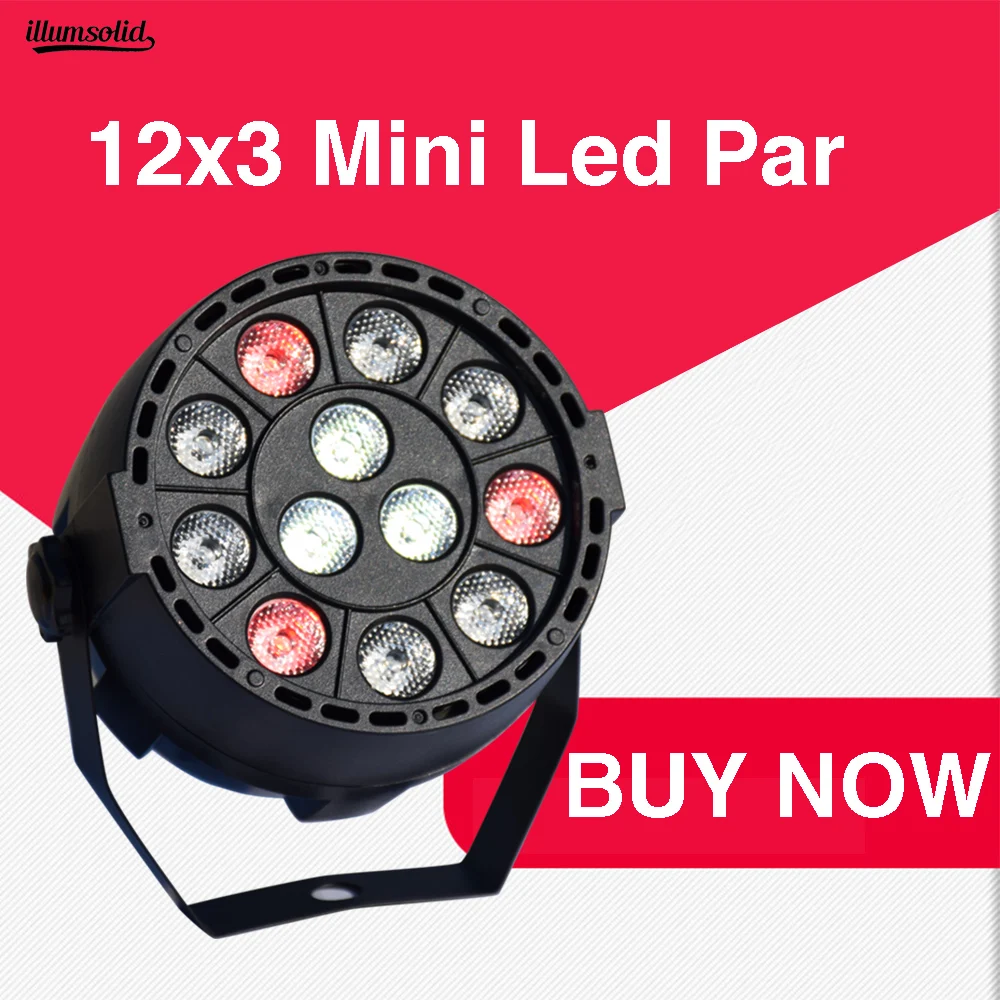 Светодиодный Par 12x3W RGBW плоский свет с DMX512 для диско диджея цветное сценическое