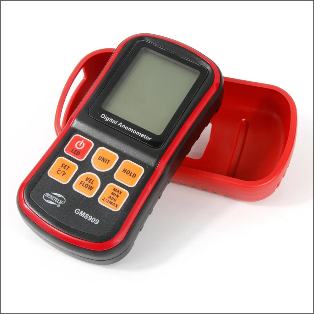 Digital Wind Speed Anemometer Meter hot air Anemometer Wind Velocity GM8909