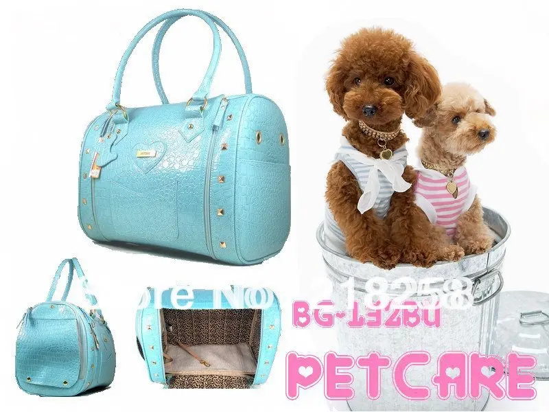 

Free Shipping Blue Senior crocodile pattern Korean feed pet package (strapless) Pet Dogs Carrier Bag