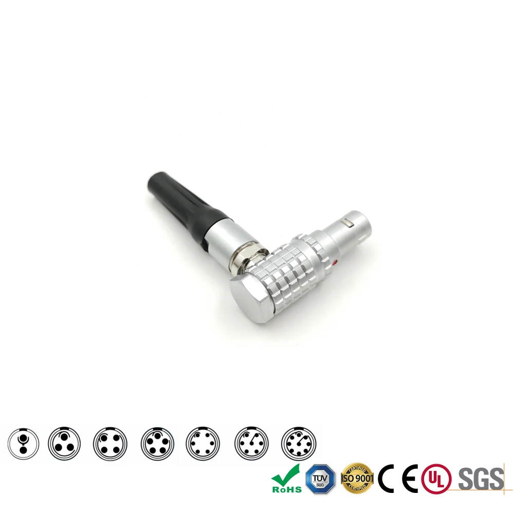 

LEMO FHG 0B 2 3 4 5 6 7 9 Pin Right Angle Male Plug Connector for Sound Devices Arri Alexa Camera Time code Teradek Bond Zaxcom