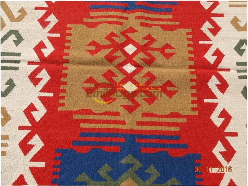 Ручная работа; вязаное; шерстяное Ковры Kilim гостиная ковер Bedroon прикроватные одеяло коридор Средиземноморский стиль a101lr 5.25X7.55 gc6kliyg5