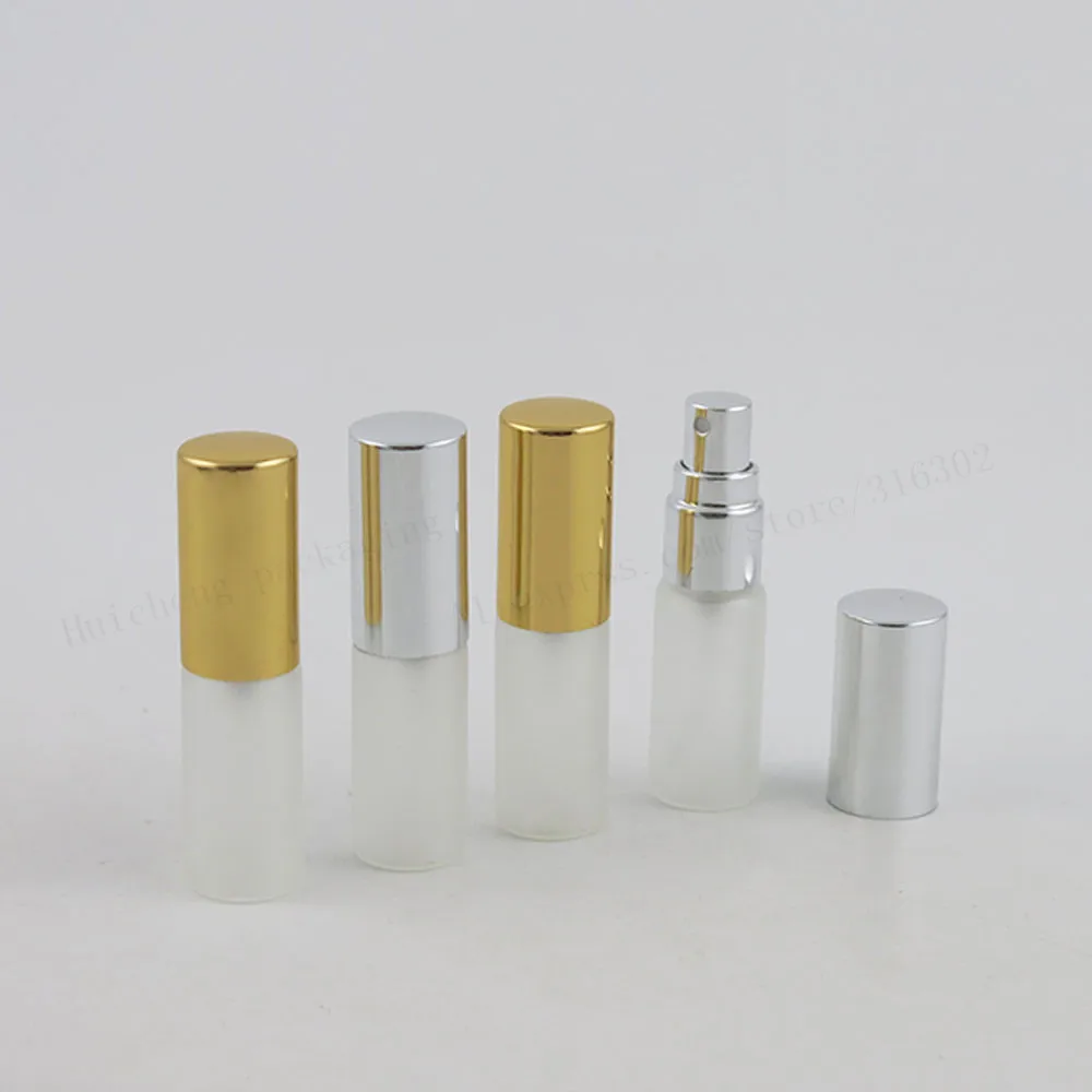 

24 x 5ml Portable Frost Glass Perfume Bottle With Atomizer 5cc Empty Cosmetic Containers For Travel Spray bottles