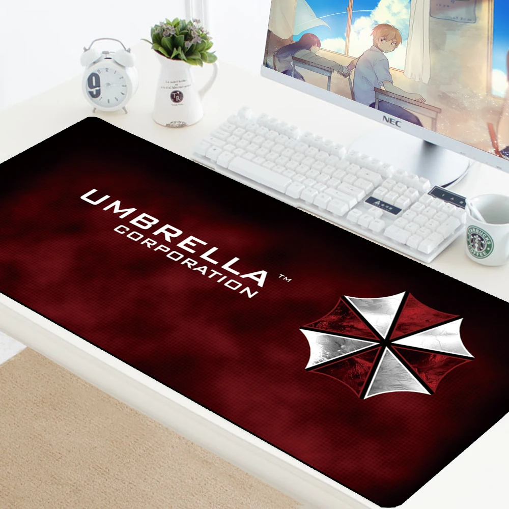 

Resident Evil Computer Mousepad Big Mouse Pads XL Large Grande Mats Rubber Speed Keyboard Gamer Desk Pad For World of Warcraft