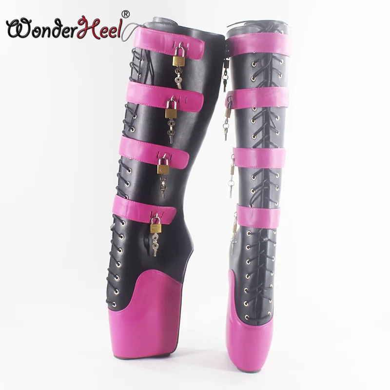 Wonderheel новые балетные ботинки на очень высокой танкетке 7 дюймов|Сапоги до колена|