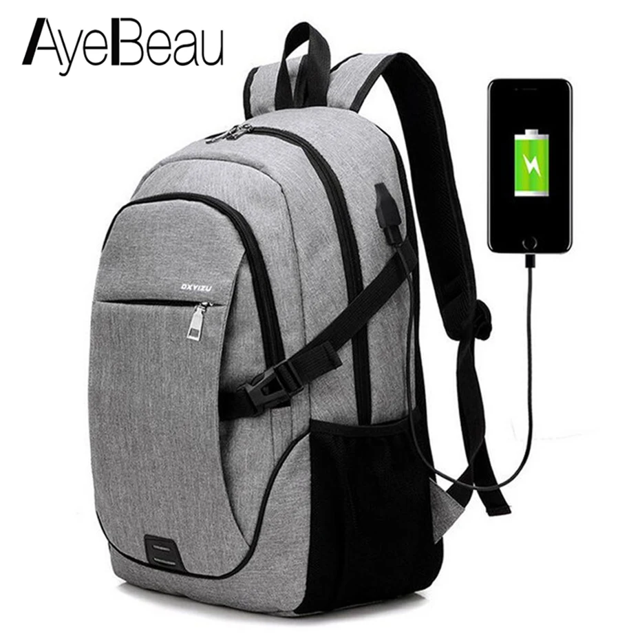 

Laptop Travel Men Backpack USB Male To School Bag Schoolbag For Teenager Bagpack Back Pack Rukzak Backbag Casual Bookbag Rukzaki