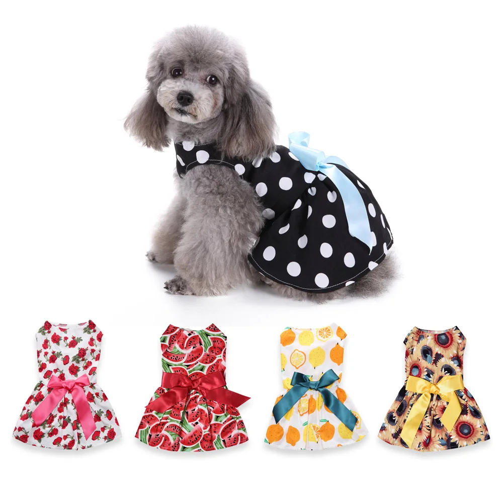 

Summer Pet Dog Dress Clothes For Small Medium Dogs Princess Merletto Wedding Party Skirt For Teddy Chihuahua Yorkie Puppy Vest