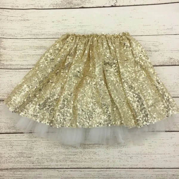 Baby Girls Sequins Tulle Lace Skirts 2016 Kids Girls Ruffle Princess