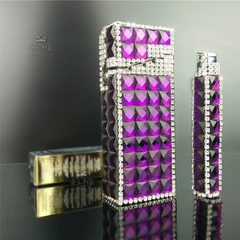 Cigarette Case Box Woman Manual stick drill Lengthen Cigarette Box Slim