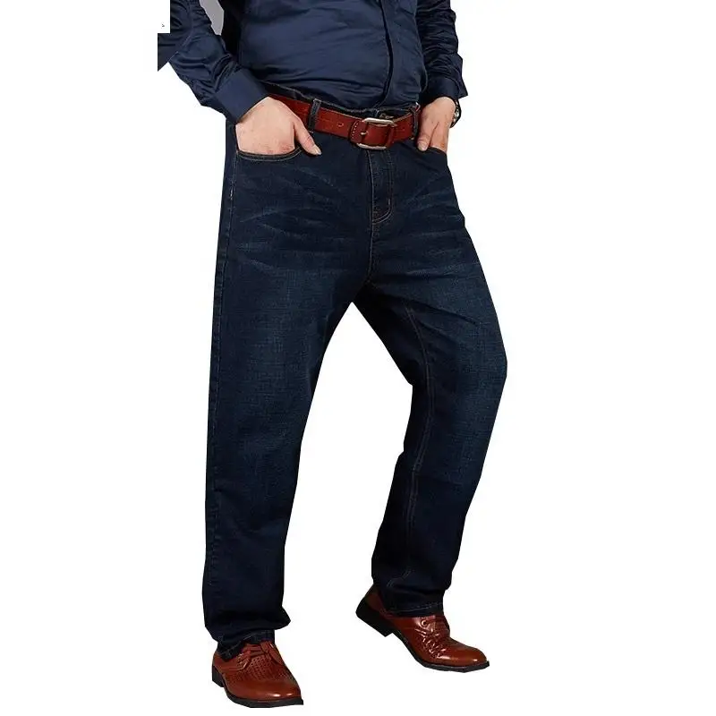 XL, теплые мужские джинсы стрейч из 6XL 7XL 8XL 9XL 10XL на каждый день Большие размеры брюки 44 46 48 50 52 эластичные летние классические