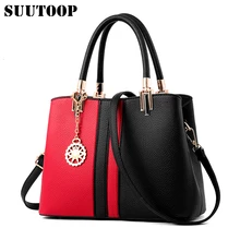 Bolso de las mujeres de Costura de Color Bolsos de Moda Diseñador de Moda de Marcas Famosas Bolsos de Hombro de Cuero de LA PU Mujer Bolsa Feminina