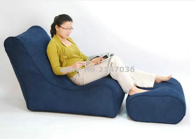 Темно-синий современный новый дизайн высокое качество кресло мешок/Современные местный диван Табуреты/диван полиэстер стул