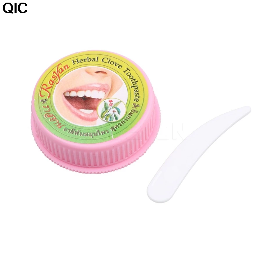 

QIC 25g Thailand Original Herbal Clove Toothpaste Anti-bacteria Whitening Stains Reduce Oral Care