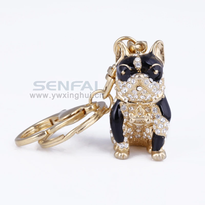 Novelty 3D Dog Keychain Creative Animal Key Chain, Lovely Chaveiro Key