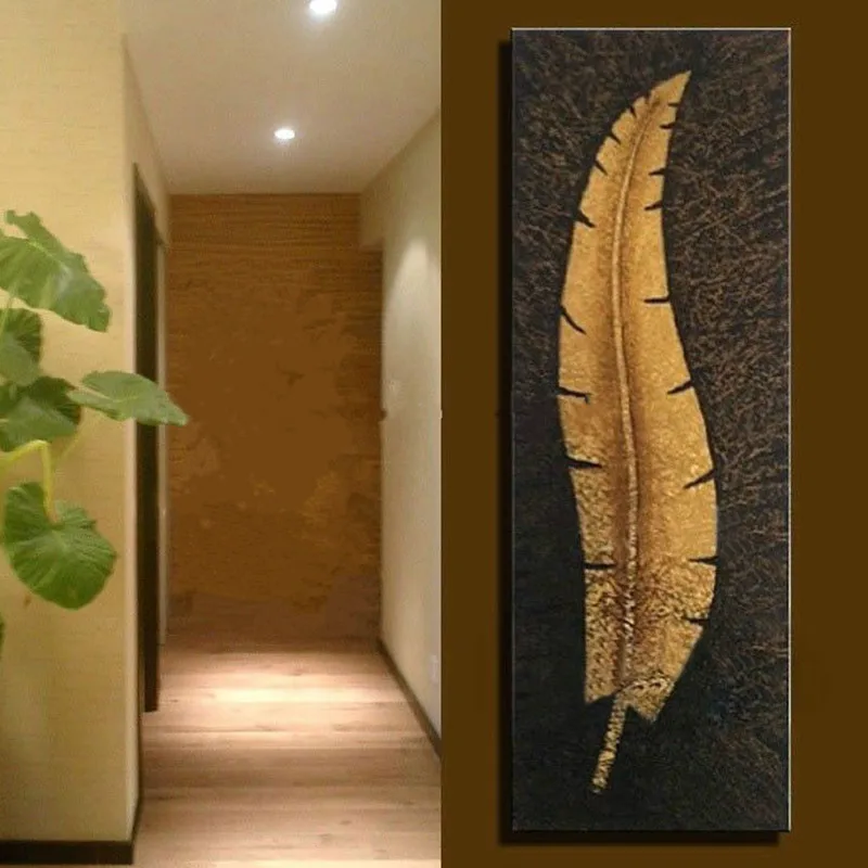 

Hand Painted Abstract Oil Paintings on Canvas Modern Home Decor Large Gold Leaf Pictures Handmade Beautiful Wall Painting Arts