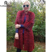 Новинка модное роскошное пальто из лисьего меха FURSARCAR на заказ