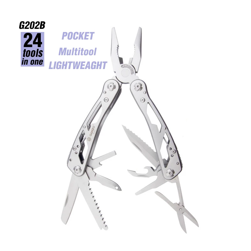 

Ganzo Pocket Multi Tools 24 In 1 Hand Tool Screwdriver Kit Portable Stainless Fold Multitool Folding Knife Saw Scissors G202