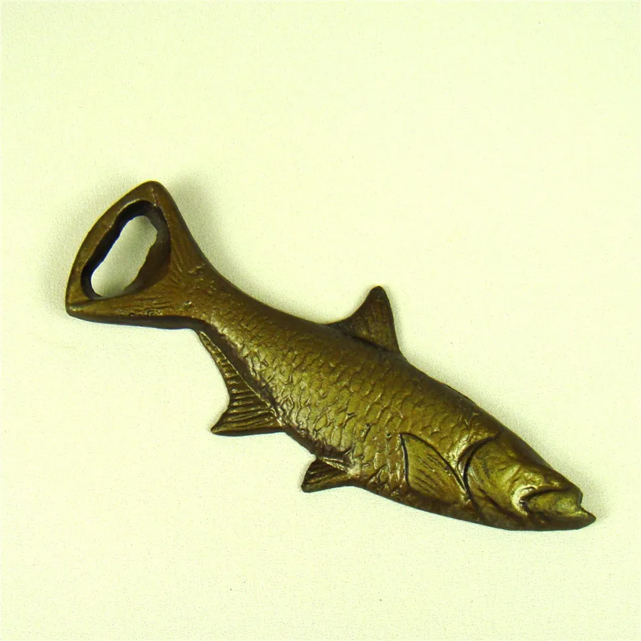Buy Creative Cast Iron Fish Model Wine Bottle Opener Decor Metal Tuna Key