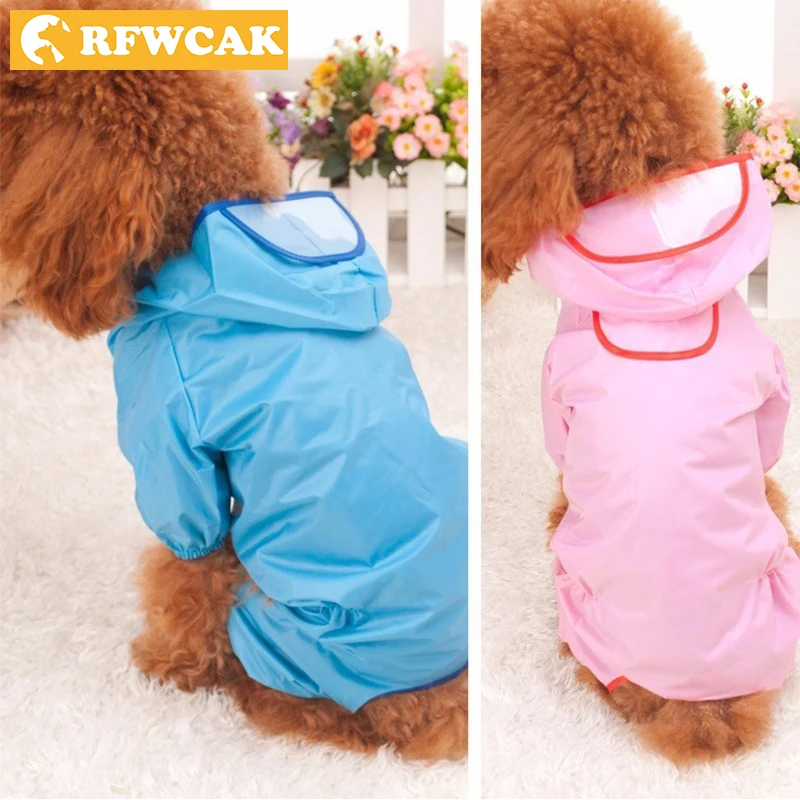 RFWCAK Pet Dog RainCoat Jacket Full Size Teddy Dog Raincoat Outdoor