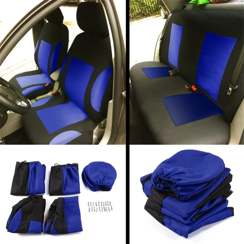9pcs Detachable Auto Car Seat Covers Washable Knitted Universal Seat