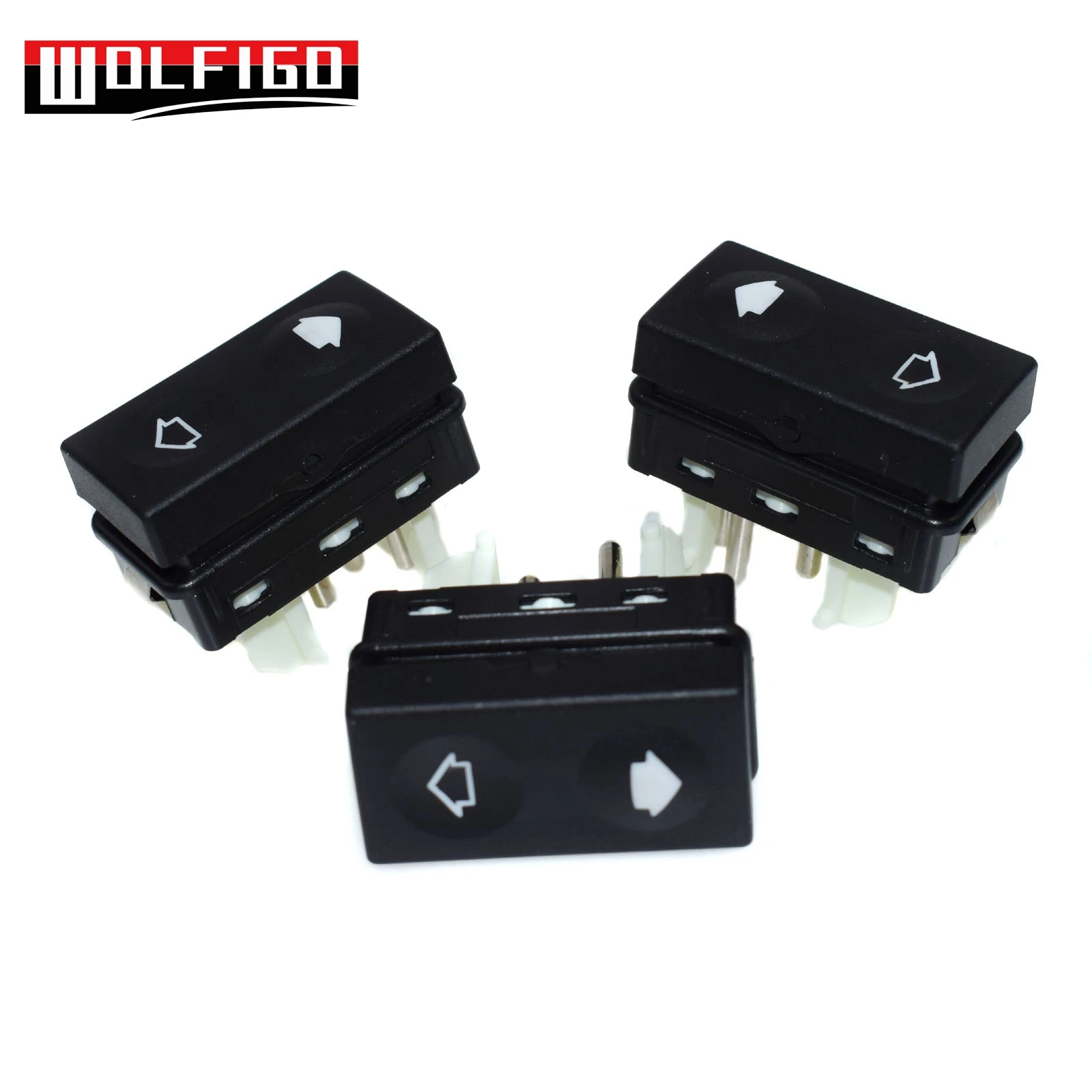 

WOLFIGO FOR BMW E36 318I 325I Z3 318ti 325is POWER WINDOW SWITCHES with White Base 61311387916 SET 3PCS NEW