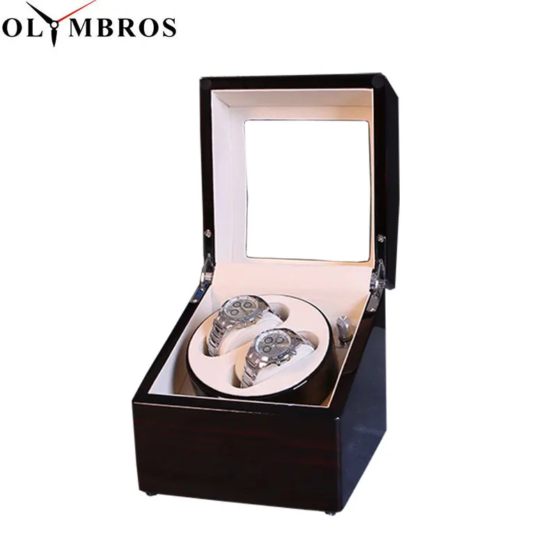 

Watch Winder Case Wood Clock Casket Watch Winder Box Lacquer Rotate Slient Motor Display Clock Watch Winder