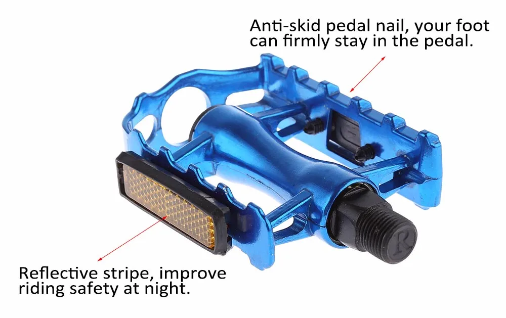 Paired Aluminum Alloy Mountain Bike Pedal Fixed GearTreadle with Ball Bearing Bicycle Accessories