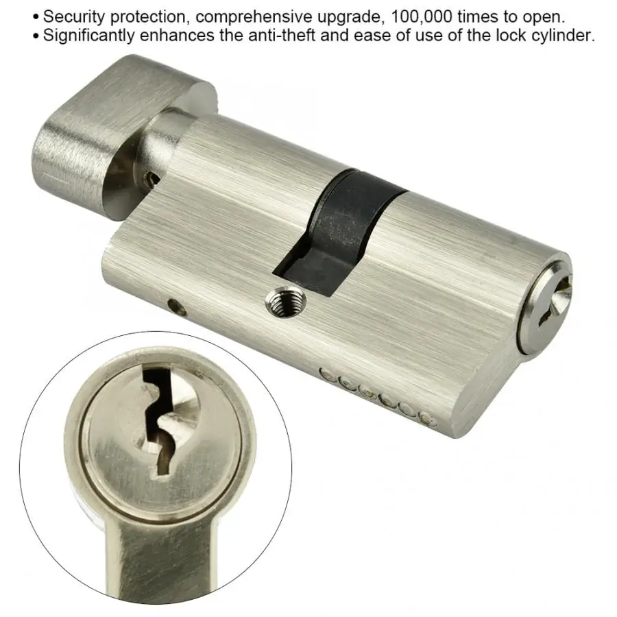

Copper Single Open Lock Cylinder Bedroom Door Lock Cylinder with Keys 2019