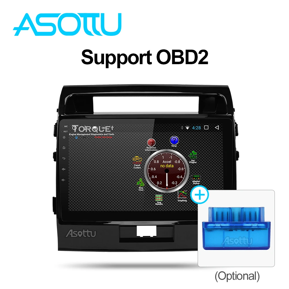 Sale Asottu MKLZ1081 Android 8.1 Car DVD Player for toyota Land Cruiser Octa Core Car DVD GPS Navigation palyer Car Radio Multimedia 3