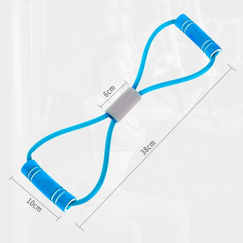 Home Sport Fitness Yoga 8 Shape Pull Rope Tube Equipment Tool Gym Exercise Rally