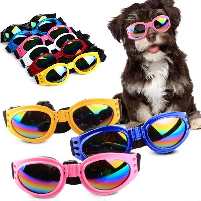 

Pet Dog Sunglasses UV Sun Glasses Foldable Goggles Plastic Eye Wear Protection J2Y