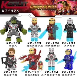 Одиночная продажа Мстители эндгейм фигурки Железный человек Тор война машина MK85 капитан строительные блоки кирпичи игрушки для детей