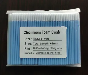 

500 pcs Cleanroom Clean room Blue Handle Micro Foam tip Cleaning Swabs Cleaning Sticks Swabsticks Sponge Head swab