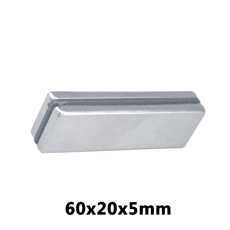 1 шт. N35 очень крепкий блок кубоид 60x20x5 мм редкоземельный магнит Неодимовый Magnets60* 20*5 мм
