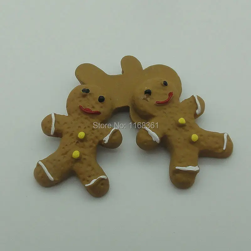 1pcs/lot resin flatback Gingerbread man 20mm Cabochons Scrapbooking Hair Bow Center DIY Christmas decration C109-8