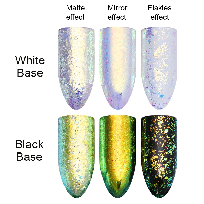 Хамелеон неоновый порошок для ногтей зеркало радужные флаконы блестки хром пигмент, Шиммер сияющая пыль DIY Дизайн ногтей украшения