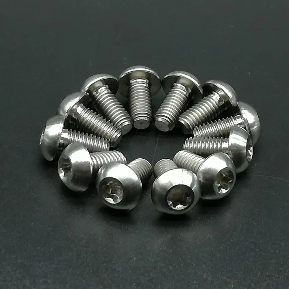 12 шт. M5x10mm болты ротора дискового тормоза T25 Torx titanium TI MTB ...
