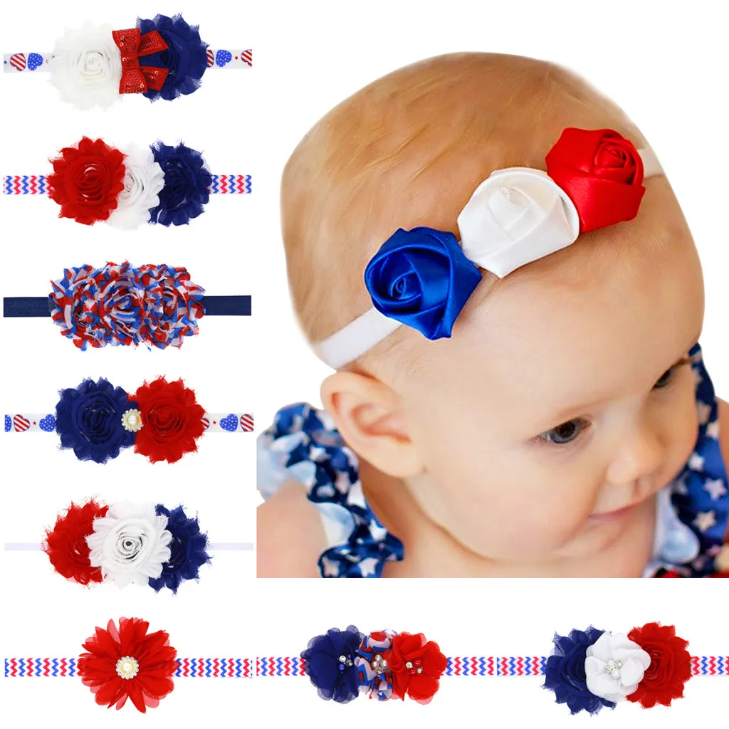 

Toddler Baby Kids Giris Boys 4th Of July Hairband Flag Day Accessories decoration shop owner recommended hot sale Hairband
