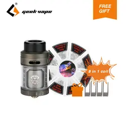 100% Оригинальный GeekVape Zeus емкость RTA атомайзера 4 мл емкость 25 мм диаметр RTA распылитель подходит для большинства 510 E-cig мод и запасная