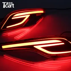 Tcart 1 компл. Многофункциональный светодио дный задний бампер свет сзади противотуманных фар авто лампы стоп для Honda CRV 2017 2018 автомобильные