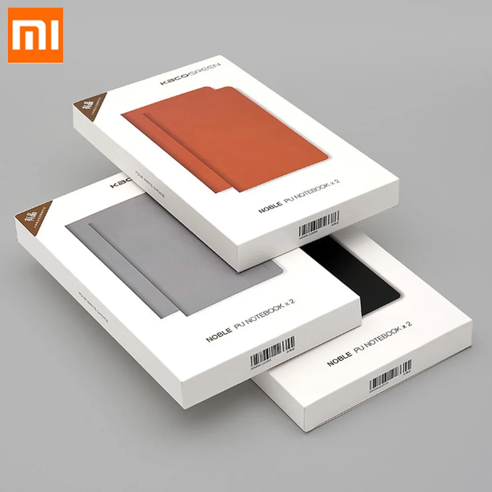 

2Pcs/lot Xiaomi Mijia PU Cover Slot Book for Office Trave Kaco Green Noble Paper NoteBook l Gift Luxury Written Paper Diary Book