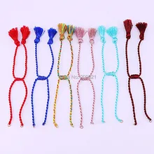 20 шт. Разноцветные Мини хлопок кисточки браслет, регулируемый браслет ручной работы, популярные ювелирные изделия