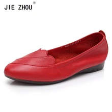 Классический бренд обувь женщина Повседневное Туфли из натуральной кожи, с острым носом Женские туфли-лодочки удобные слипоны женская обувь Женская обувь