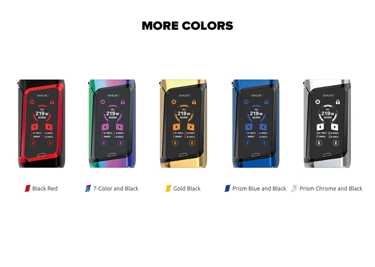 Smok Morph 219 мод 219 Вт TC бокс мод 0,001 s Скорость Стрельбы нет 18650 батарея подходит 6 мл TF2019 Танк против X-Priv мод